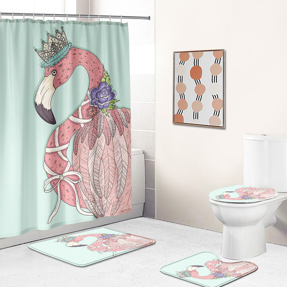 Crown Yourself With Flamingo Shower Curtain In Your Bathroom