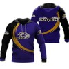 Curve Graphic All Over Print Baltimore Ravens Hoodie 3D Gifts For Fans