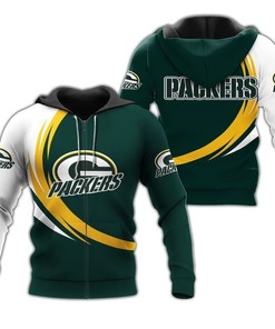 Curve Graphic Green Bay Packers Hoodie With All Over Print Perfect For Fans