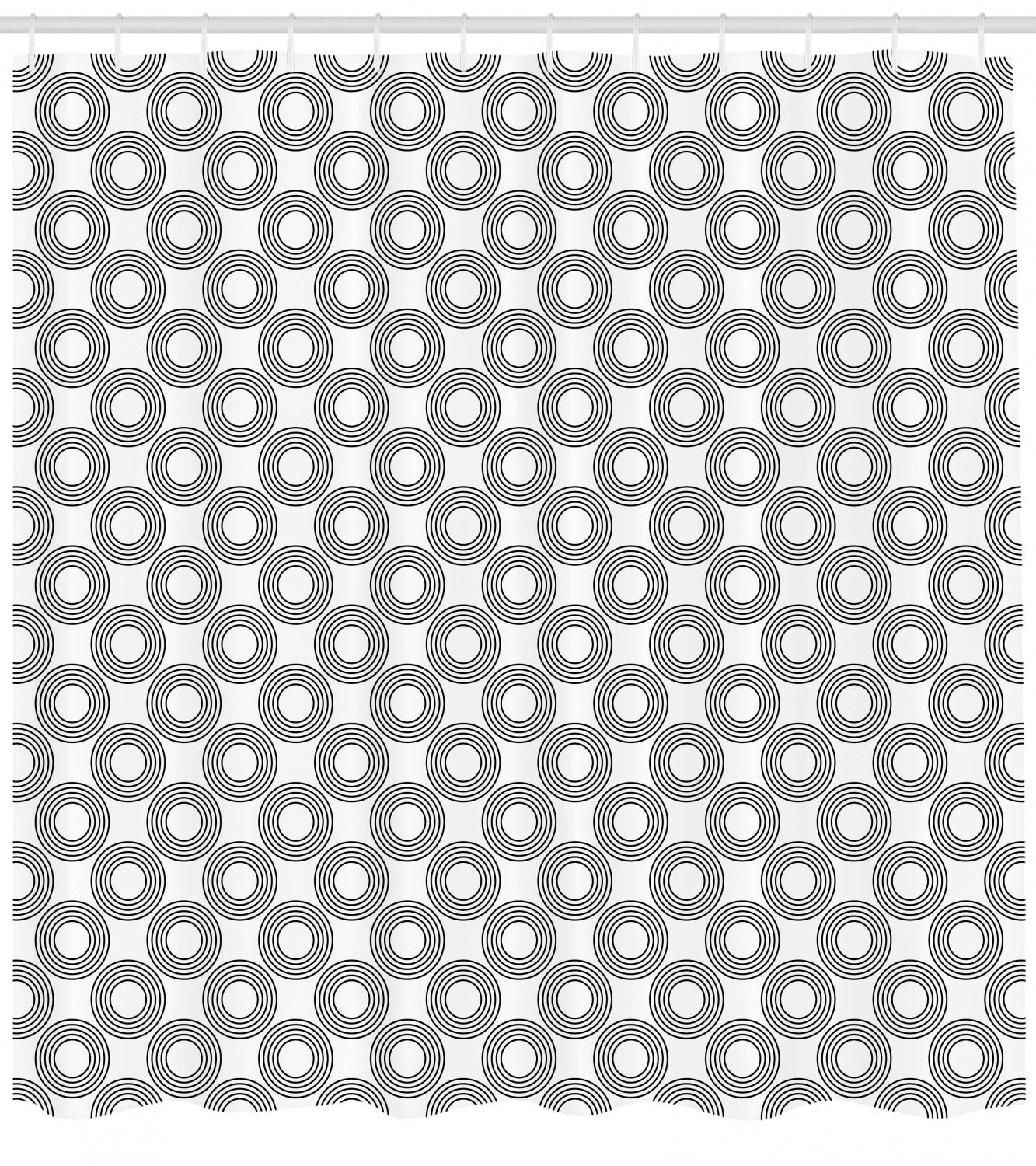 Curves Print Shower Curtain For Contemporary Bathroom