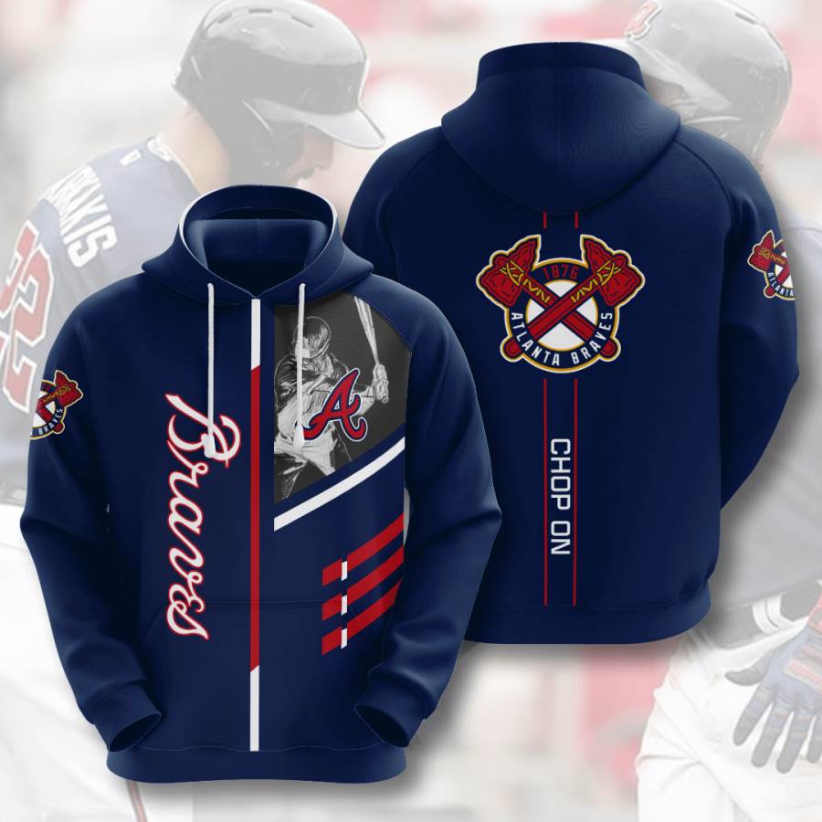 Custom All Over Print Atlanta Braves 3D Hoodie For Sports Fans