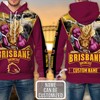 Custom All Over Print Brisbane Broncos Nrl 3D Hoodie