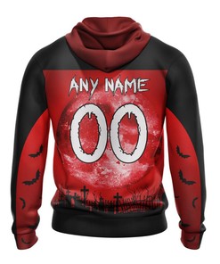 Custom All Over Print Kansas City Chiefs 3D Halloween Hoodie With Name And Number