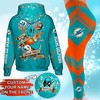 Custom All Over Print Nfl Miami Dolphins Hoodie For Men - Must-Have For Fans