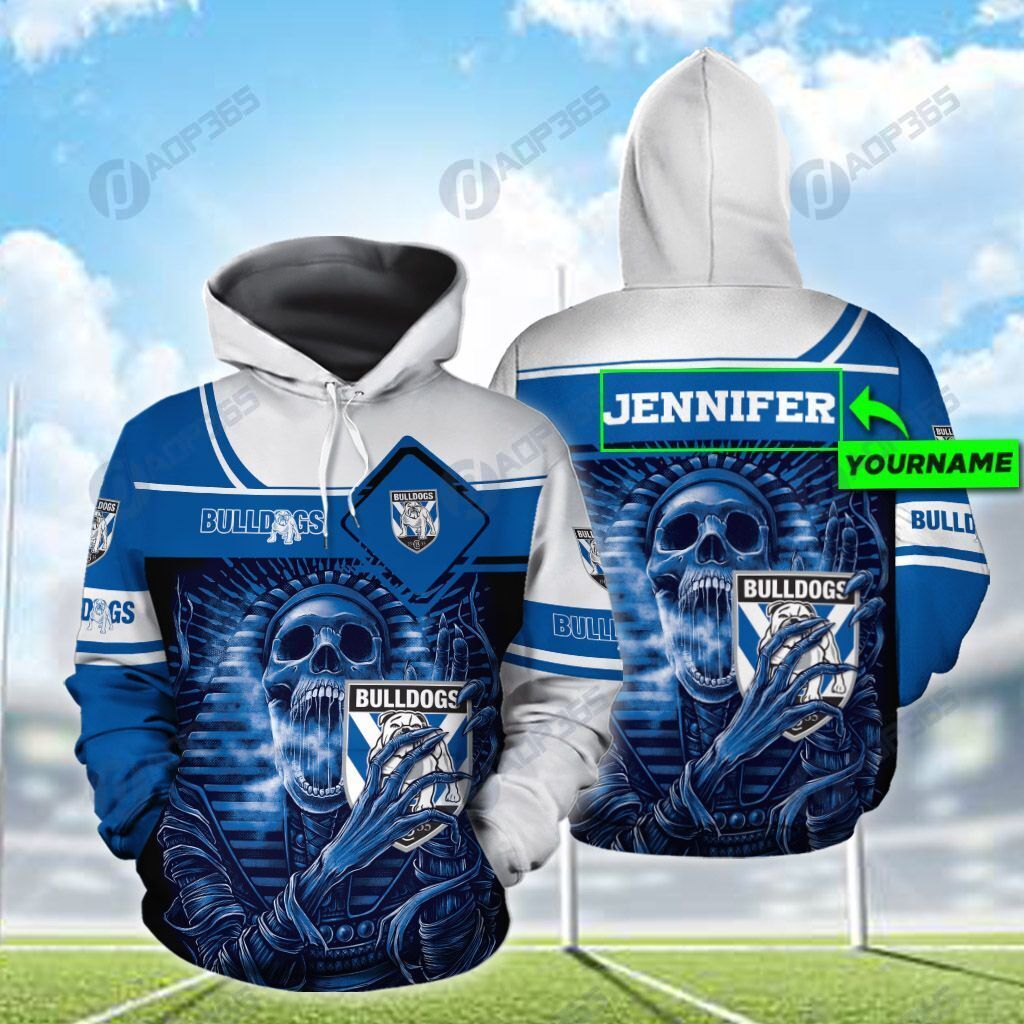 Custom All Over Printed Hoodie - Canterbury Bankstown Bulldogs Nrl
