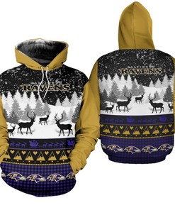 Custom Baltimore Ravens Hoodie 3D Gifts For Fans