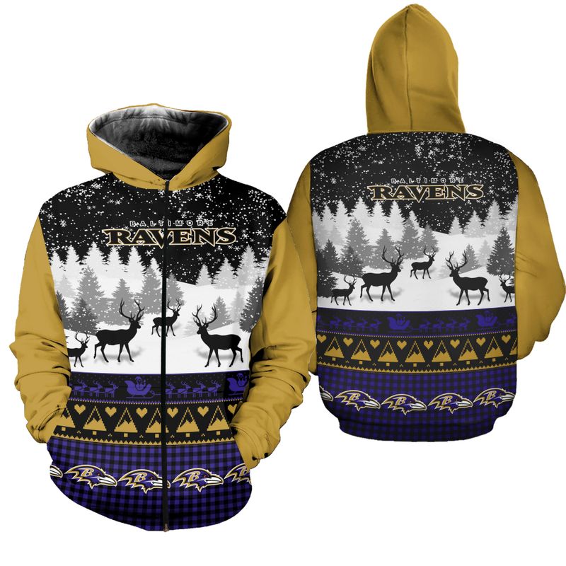Custom Baltimore Ravens Hoodie 3D Gifts For Fans