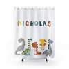 Custom Boho Shower Curtain with Cute Bathroom Art and Decor