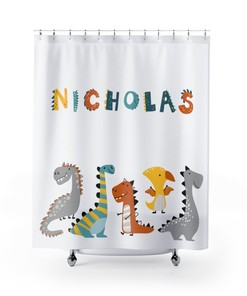 Custom Boho Shower Curtain with Cute Bathroom Art and Decor