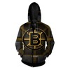Custom Boston Bruins Nfl Football Big Logo All Over Print 3D Zip Up Hoodie Perfect Gifts For Football Fans