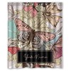 Custom Butterfly Retro Shower Curtain For A Boho Bathroom Decor