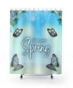 Custom Butterfly Shower Curtain Design - Great Bathroom Decor Gift Idea