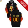 Custom Calgary Flames Nhl Zip-Up All Over Printed Hoodie 