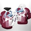 Custom Colorado Avalanche Team Skull 3D All Over Print Zip Up Hoodie - Perfect Present