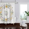 Custom Designed French Botanical Shower Curtain By A Watercolor Artist For A Modern Farmhouse Vibe
