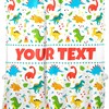 Custom Dinosaur Birthday Gift Shower Curtain, Full Coverage Vibrant Design for Kids