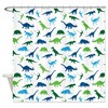 Custom Dinosaur Shower Curtain In Green For A Wildlife Touch