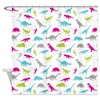Custom Dinosaur Shower Curtain With Bright And Playful Colors