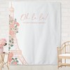 Custom Eiffel Tower Shower Backdrop for Bridal Shower or Bachelorette Party Photo Booth - Oh La La
