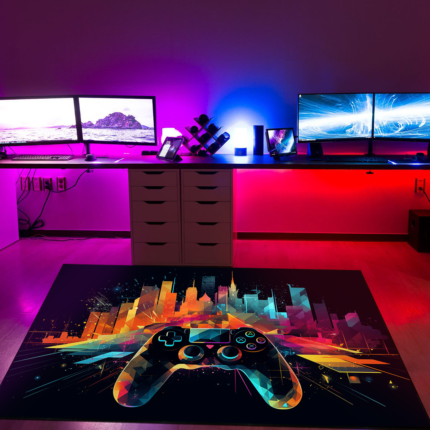 Custom Game Room Area Rug for Boys - Shufflezone Game Carpet - Game Room Rugs for Living Room M66 - Image 2