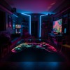 Custom Game Room Carpet for Teen Boys with Personalized Vintage Game Room Area Rug