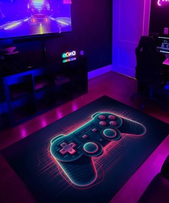 Custom Game Room Rug for Boys - Game Controller Rug for Teem Boys' Bedroom - Personalized Gaming Rug T01