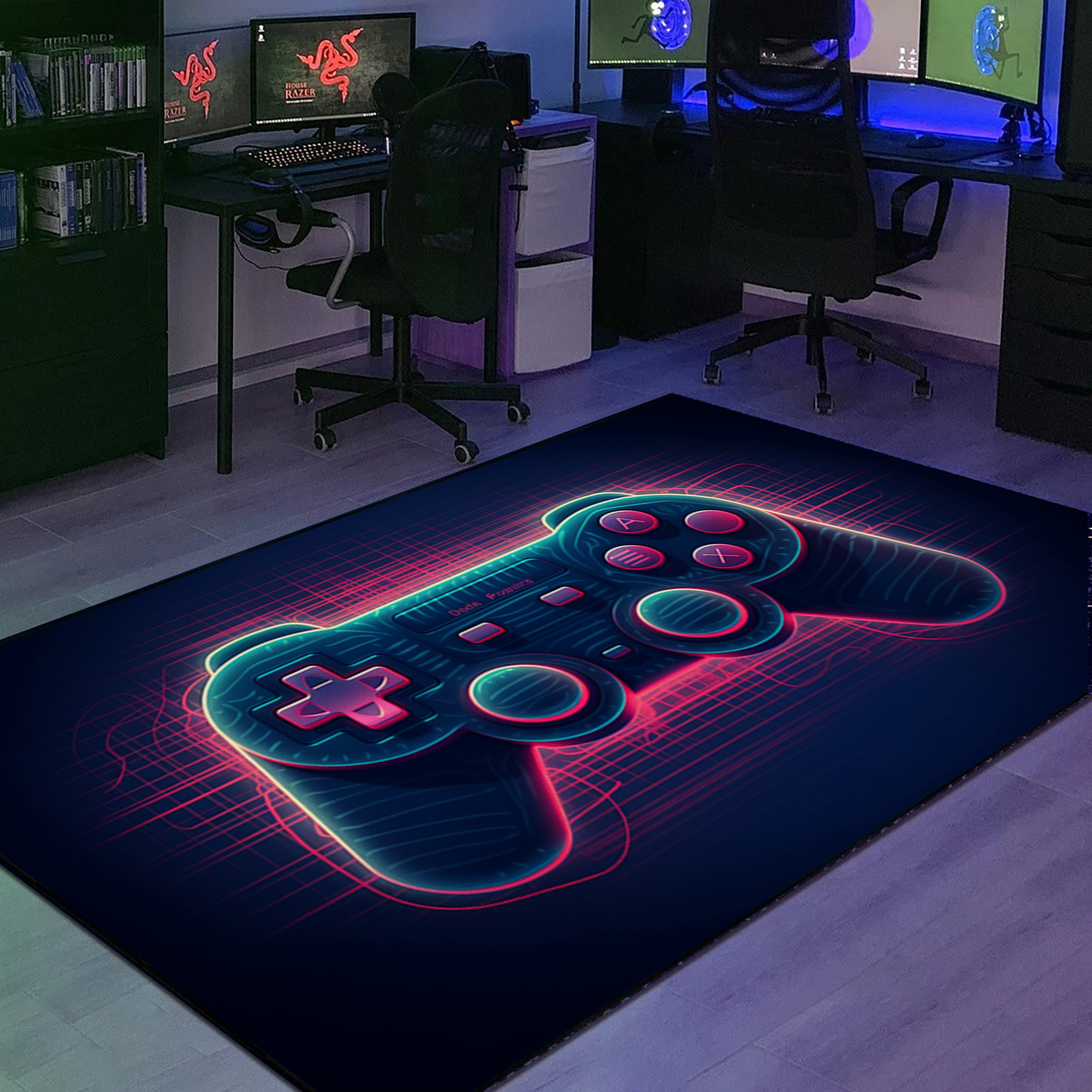 Custom Game Room Rug for Boys - Game Controller Rug for Teem Boys' Bedroom - Personalized Gaming Rug T01 - Image 3