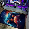 Custom Gamer Rug for Bedroom with Personalized Vintage Game Room Design