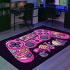 Custom Gamer Rug for Teen Boys - Game Controller Area Rug - Game Room Rugs for Living Room T09