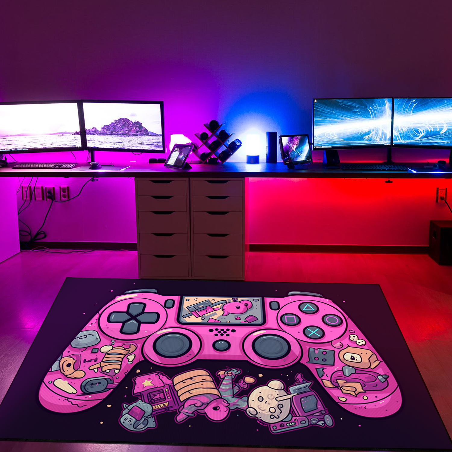 Custom Gamer Rug for Teen Boys - Game Controller Area Rug - Game Room Rugs for Living Room T09 - Image 3