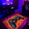 Custom Gaming Rug for Bedroom - Personalized Game Room Themed Area Rug for Boys - Upgrade Your Room Decor