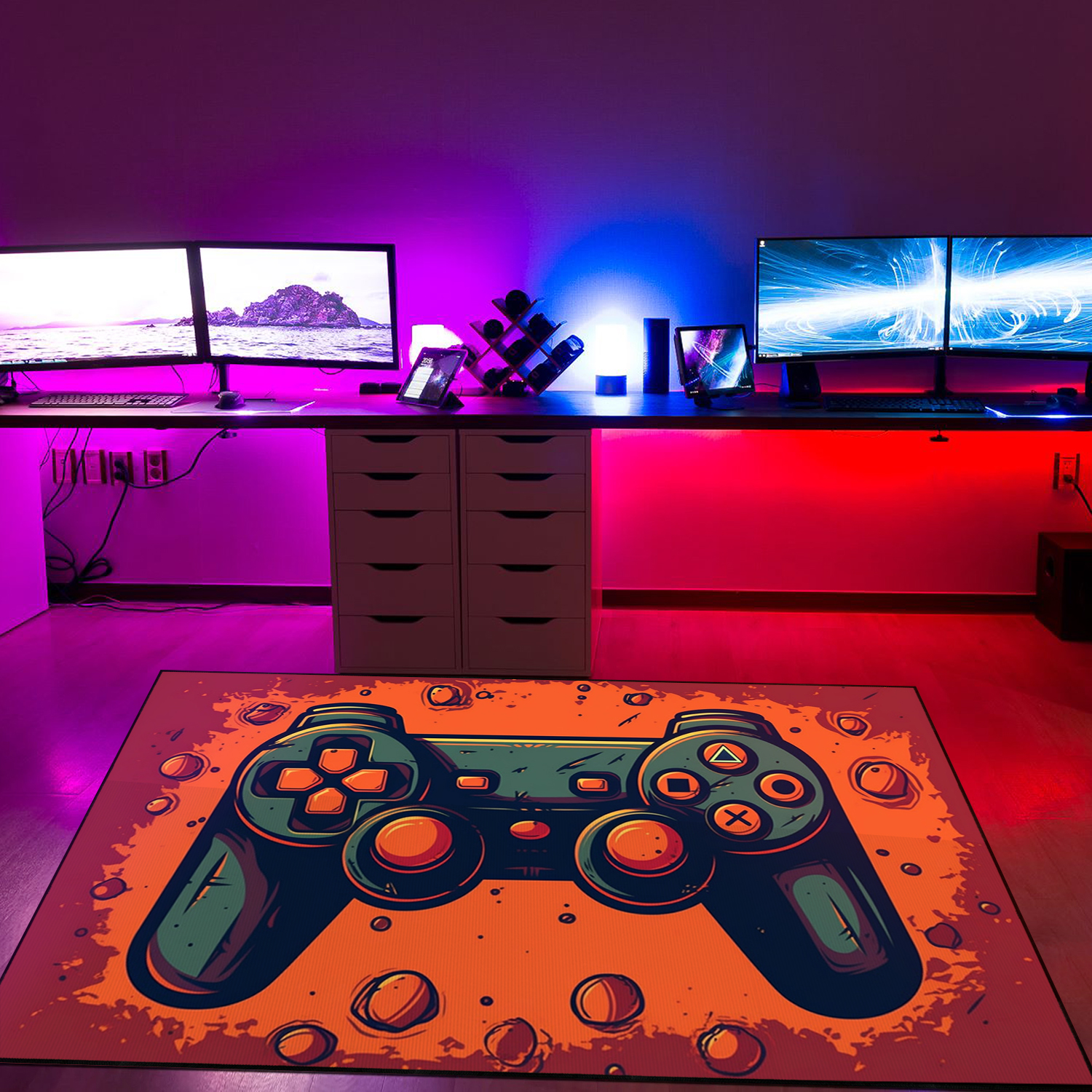 Custom Gaming Rug for Bedroom - Personalized Game Room Themed Area Rug for Boys - Upgrade Your Room Decor - Image 3