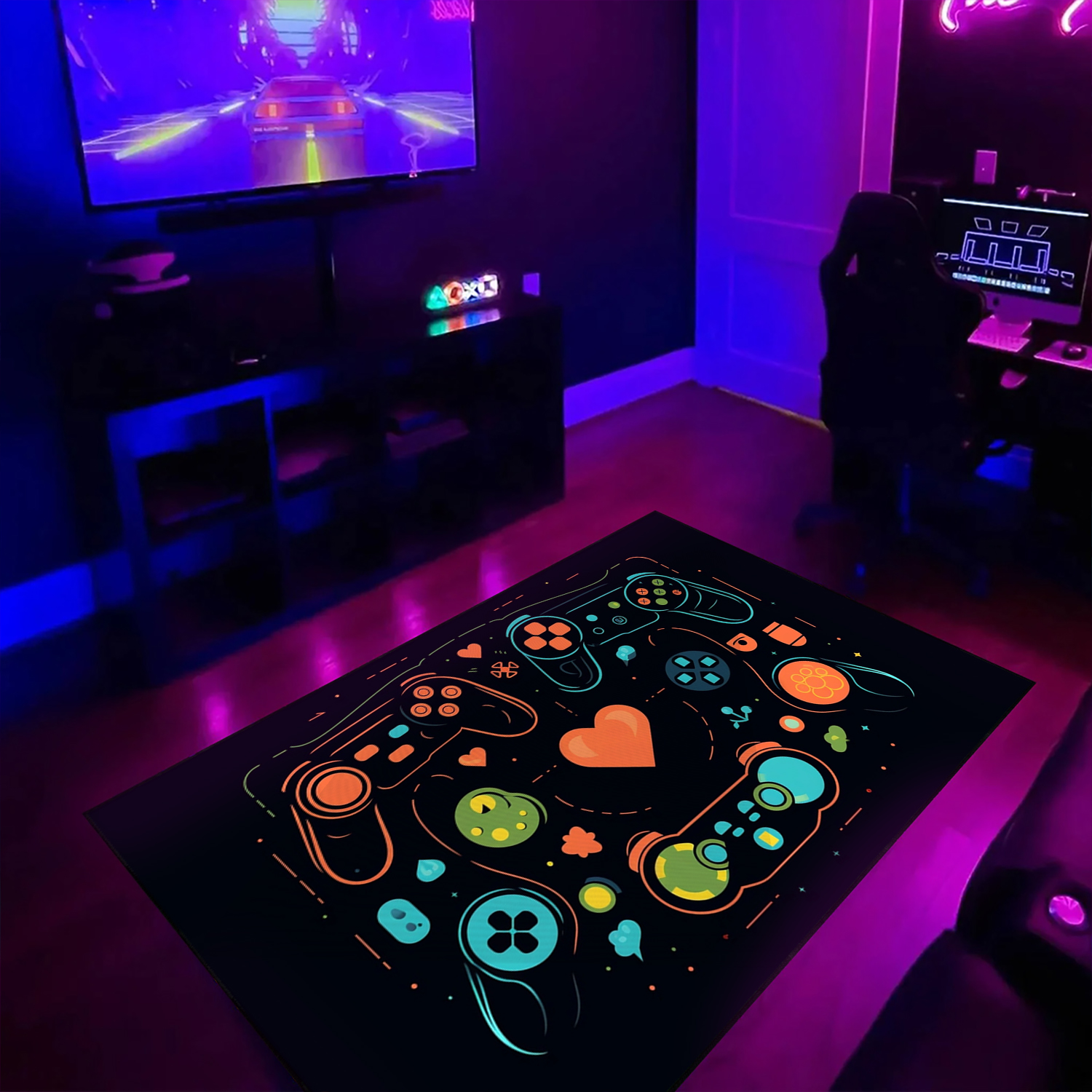 Custom Gaming Rugs for Living Room - Personalized Video Game Room Rug for Boys Bedroom - Upgrade Your Living Room Decor - Image 3