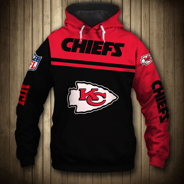 Custom Kansas City Chiefs 3D Skull Hoodie Pullover For Fans