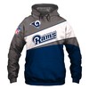 Custom Los Angeles Rams 3D Zip Hoodie With All Over Print Design