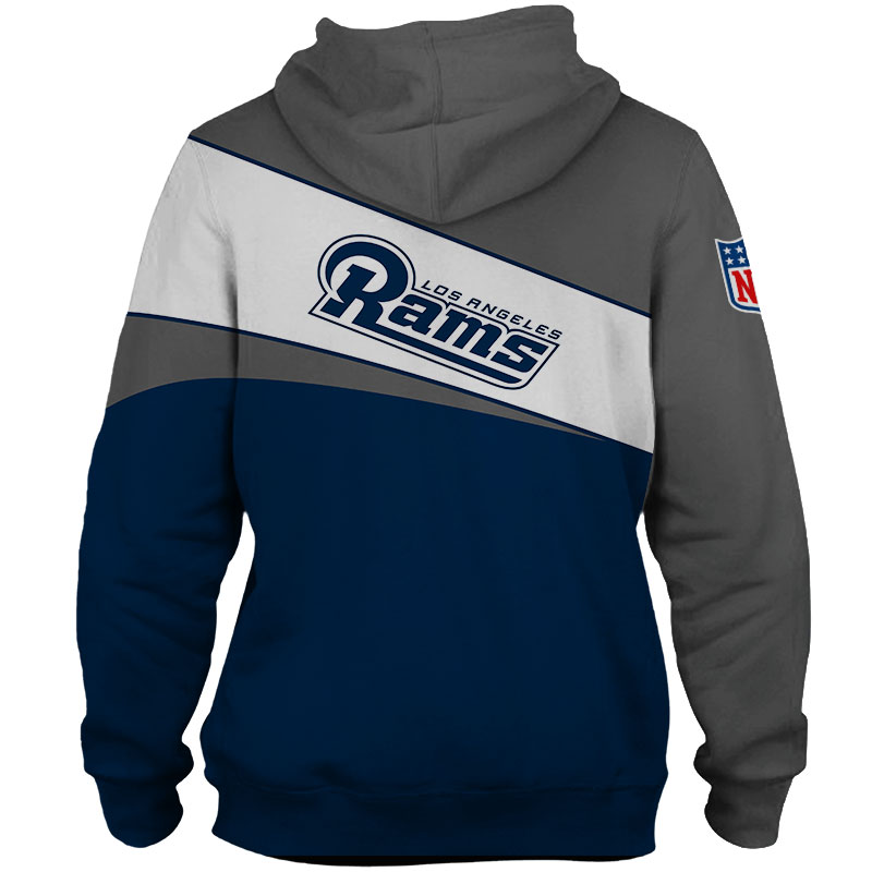 Custom Los Angeles Rams 3D Zip Hoodie With All Over Print Design