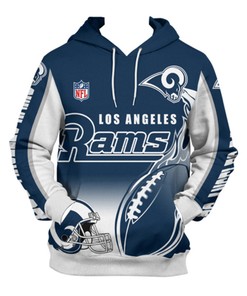 Custom Los Angeles Rams Cute Flame Balls Graphic 3D All Over Print Hoodie Zip Hoodie, Perfect Gifts For Fans