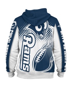 Custom Los Angeles Rams Cute Flame Balls Graphic 3D All Over Print Hoodie Zip Hoodie, Perfect Gifts For Fans