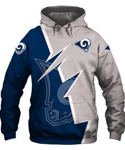 Custom Los Angeles Rams Zigzag Graphic 3D All Over Print Hoodie Zip Hoodie Gift For Fans