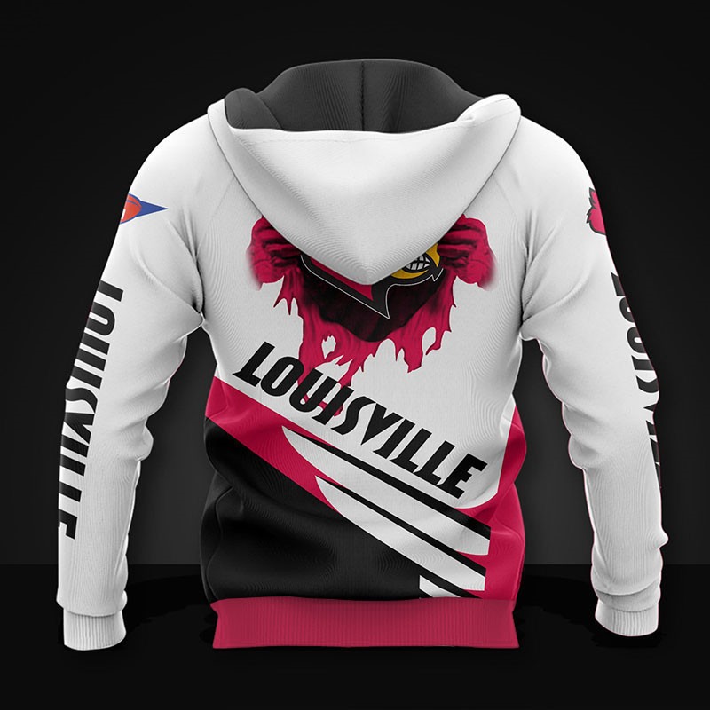 Custom Louisville Cardinals 3D All Over Print Hoodie Zip Hoodie Long Sleeve Gift For Fan