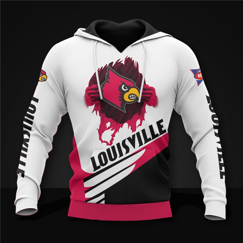 Custom Louisville Cardinals 3D All Over Print Hoodie Zip Hoodie Long Sleeve Gift For Fan