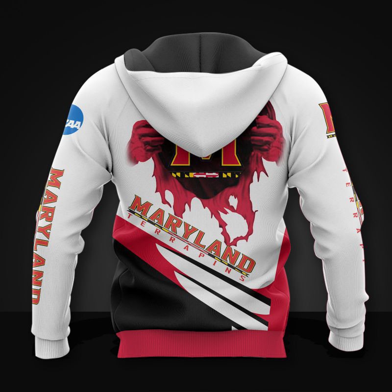 Custom Maryland Terrapins 3D Zip Hoodie Long Sleeve Gift For Fan, Unique Design For Fans
