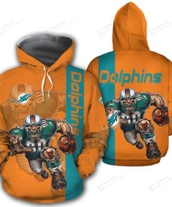 Custom Miami Dolphins 3D All Over Print Zip-Up Hoodie For Fans, Eye-Catching Gifts For Fans