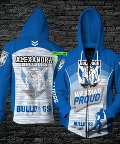 Custom Name 3D All Over Printed Hoodie - Nrl Hoodie Canterbury Bankstown Bulldogs