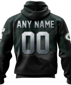 Custom Name & Number Green Bay Packers Skull Hoodie 3D With All Over Print, Perfect For Fans