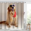 Custom Pet Photo Shower Curtain With Animal Design, Personalized Fabric Bathroom Decor Gift