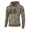 Custom San Francisco 49Ers All Over Print Hoodie - Army Graphic Zip Hoodie Pullover
