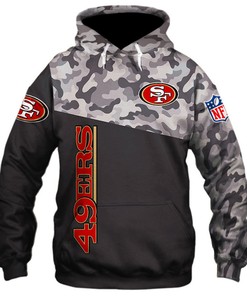 Custom San Francisco 49Ers All Over Print Hoodie - Military 3D Zip Hoodie New Season