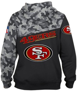 Custom San Francisco 49Ers All Over Print Hoodie - Military 3D Zip Hoodie New Season