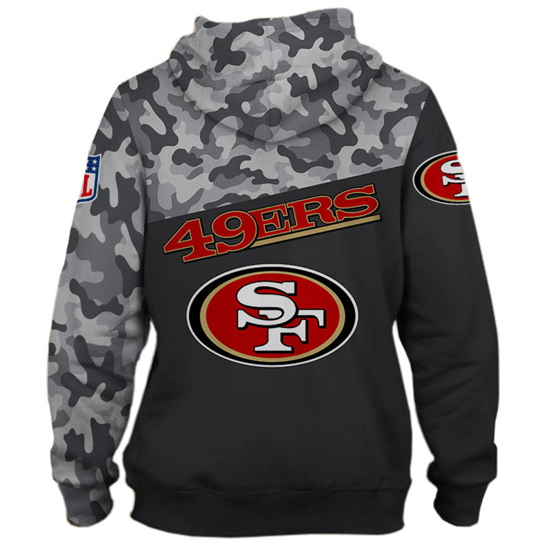 Custom San Francisco 49Ers All Over Print Hoodie - Military 3D Zip Hoodie New Season